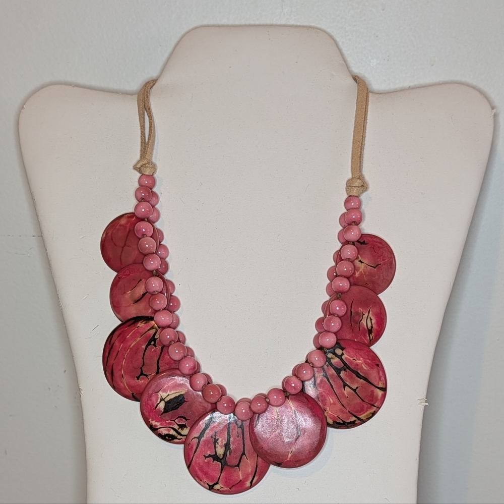 Pink Statement Necklace - Picture 2 of 3